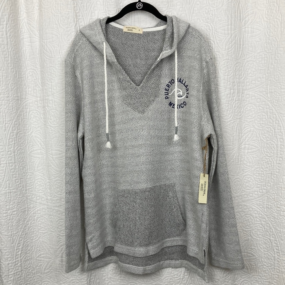 Ocean Drive Men’s Puerto Vallarta Mexico Lightweight Hoodie sz Large NWT